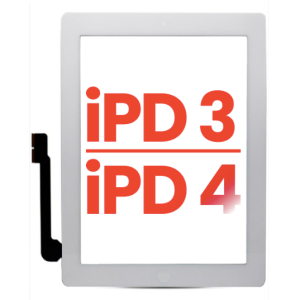 iPad 3 / 4 Digitizer Replacement White with Home Button
