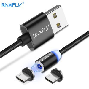 RAXFLY Magnetic Cable Lightning to USB – 2 Micro USB Port