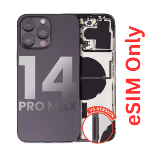 iPhone 14 Pro Max Back Housing W/ Small Pre-Installed (US Version) (eSim Only) (Used OEM Pull: Like New)