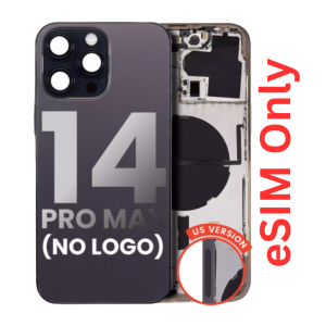 iPhone 14 Pro Max Back Housing W/ Small Pre-Installed (US Version) (eSim Only) (No Logo)