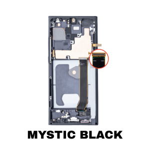 Samsung Galaxy Note 20 Ultra 5G OLED assembly with frame Aftermarket Plus Mystic Black