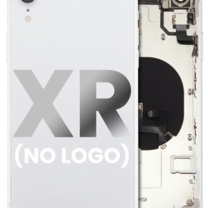 iPhone XR Back Housing W/ Small Components Pre-Installed (No Logo) (Silver)
