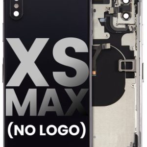 iPhone XS Max Back Housing with Small Parts Pre-installed < no Logo > < Space gray >
