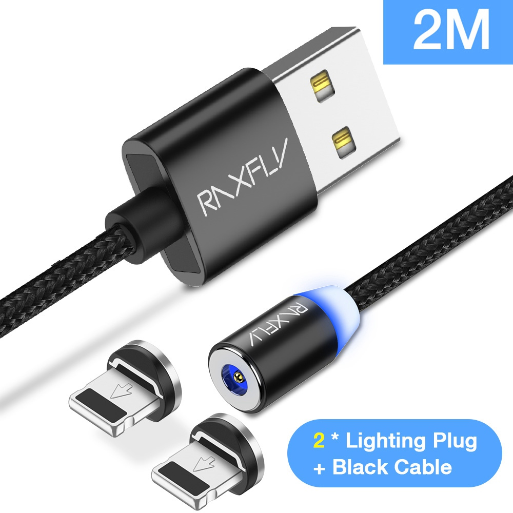 RAXFLY Magnetic Cable Lightning to USB - 2 Lightning Ports