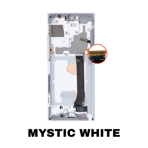 Samsung Galaxy Note 20 Ultra OLED assembly with frame OEM Mystic White
