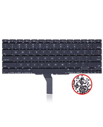 Keyboard W/ Backlight & Screws (US English) Compatible For MacBook Air 11" (A1465) / (A1370 / Mid 2011)